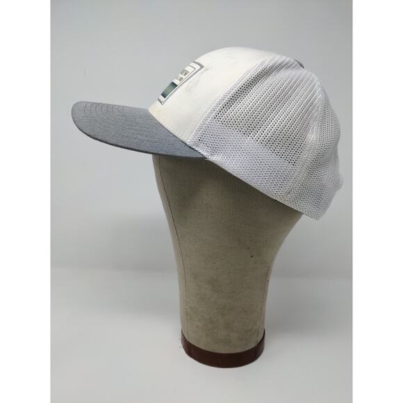 Travis Mathew Mesh Back Snapback Hat 110 One Ten FlexFit White & Gray Adjustable - Picture 4 of 11